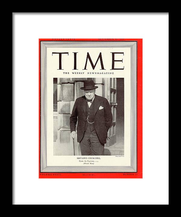Churchill Framed Print featuring the photograph Britain's Winston Churchill - 1940 by Associated Press