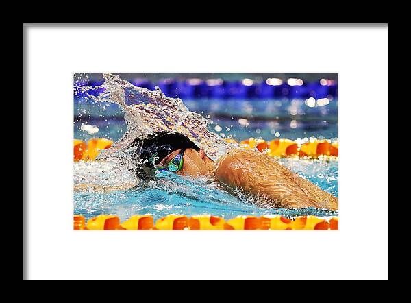 People Framed Print featuring the photograph British Swimming Championships - Day One by Ian MacNicol