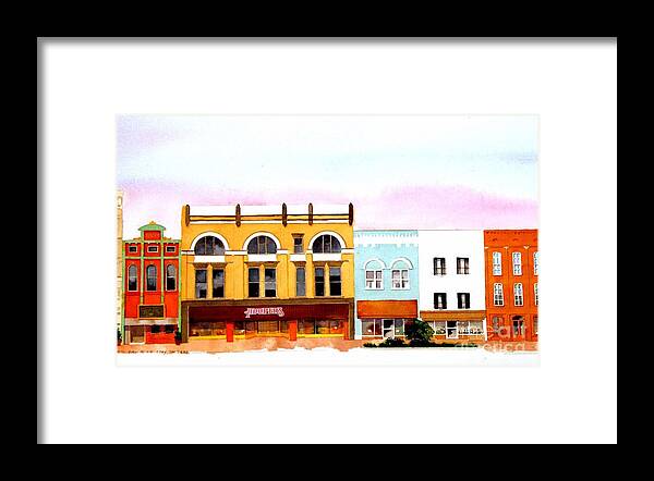 Architecture Framed Print featuring the painting Broadway #2 by William Renzulli