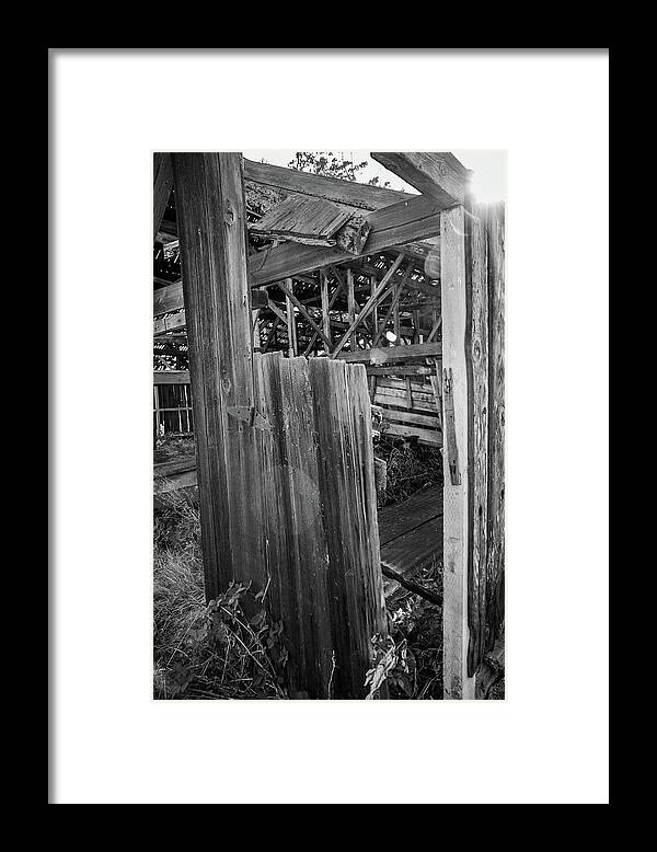 Antique Barn Door Framed Print featuring the photograph Broken Door by Gina Cinardo