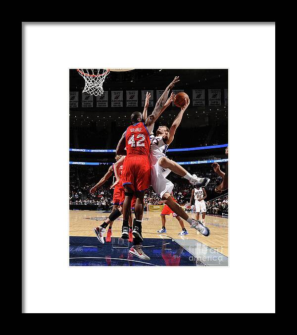 Nba Pro Basketball Framed Print featuring the photograph Brook Lopez and Elton Brand by Jesse D. Garrabrant