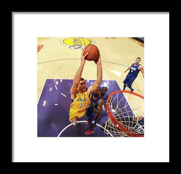 Brook Lopez Framed Print featuring the photograph Brook Lopez by Andrew D. Bernstein