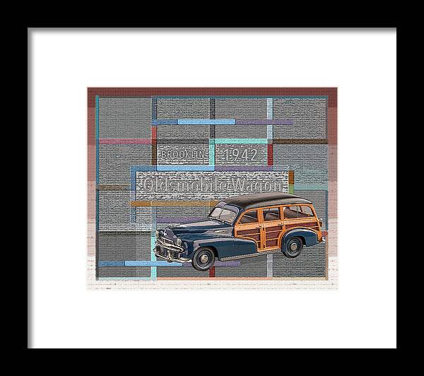 Brooklin Models Framed Print featuring the digital art Brooklin Models / Oldsmobile Wagon by David Squibb