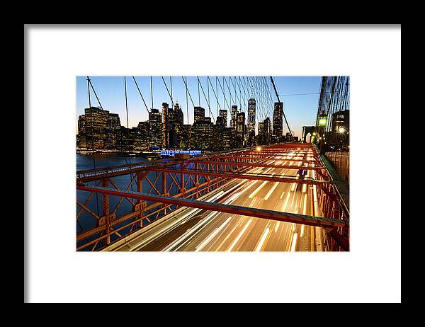 Brooklyn Framed Print featuring the photograph Last Exit, Brooklyn - Brooklyn Bridge, New York City by Earth And Spirit