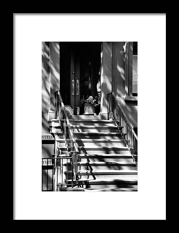 Brownstone Framed Print featuring the photograph Brooklyn Heights Summer No.4 by Steve Ember