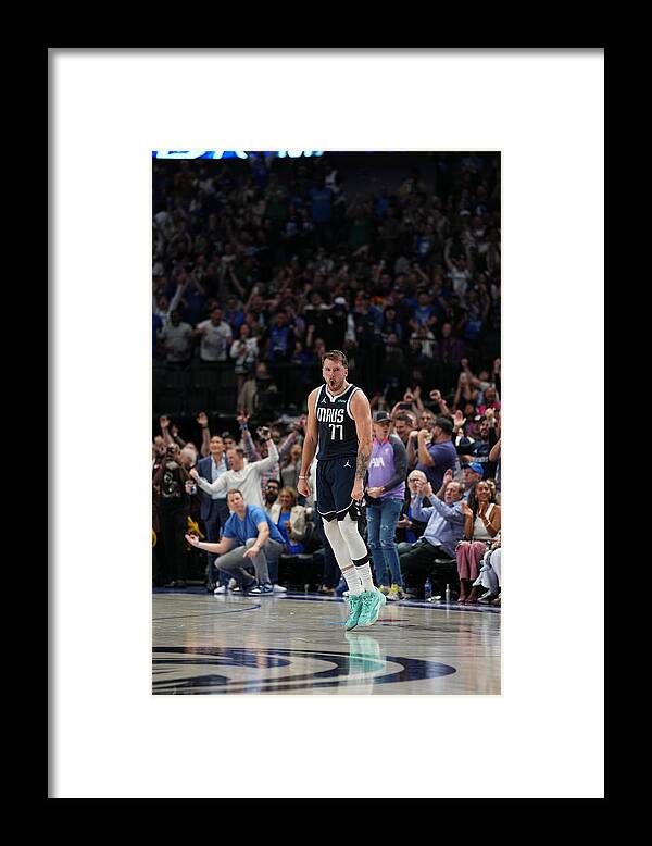 Nba Pro Basketball Framed Print featuring the photograph Brooklyn Nets v Dallas Mavericks by Glenn James