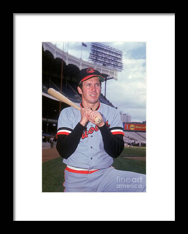 American League Baseball Framed Print featuring the photograph Brooks Robinson by Louis Requena