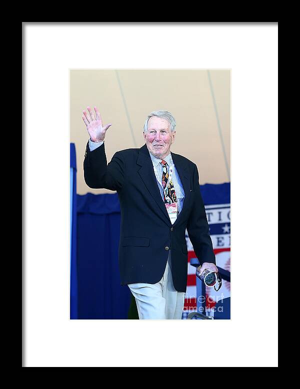 Three Quarter Length Framed Print featuring the photograph Brooks Robinson by Mike Stobe