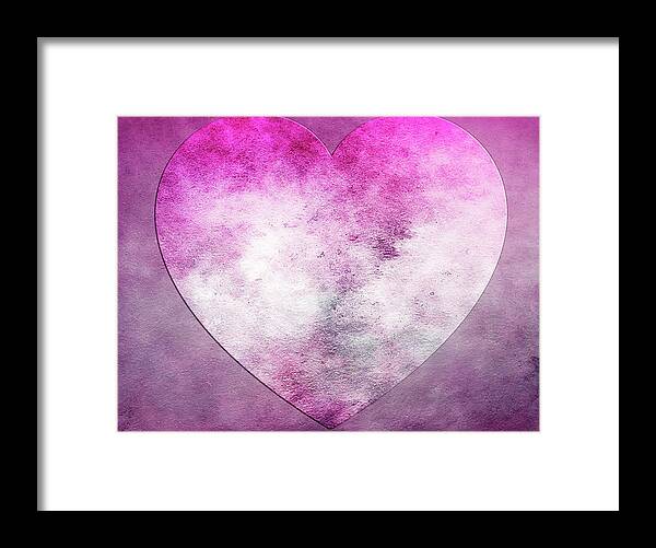 Heart Framed Print featuring the mixed media Bruised Heart by Moira Law