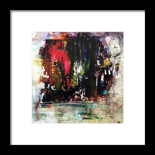 Abstract Art Framed Print featuring the painting Brutal Husk by Rodney Frederickson