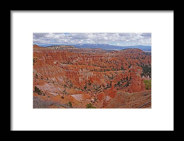 Bryce Canyon National Park Framed Print featuring the photograph Bryce Canyon National Park - Shades of Orange and Pink by Yvonne Jasinski