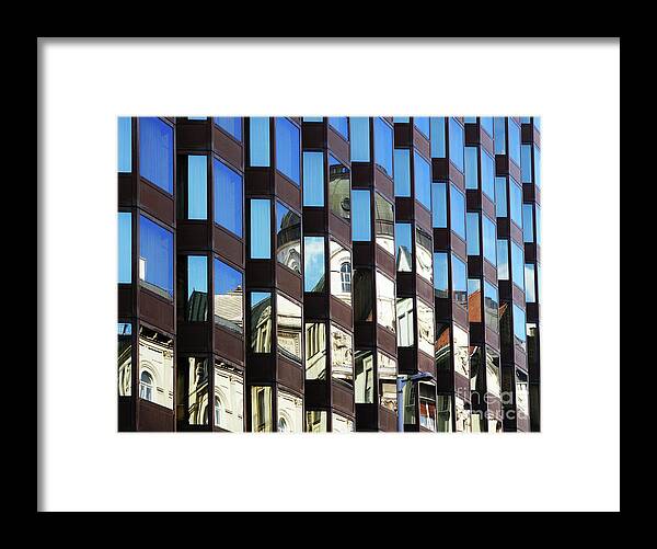 Abstract Framed Print featuring the photograph Budapest Reflections by Rick Locke - Out of the Corner of My Eye