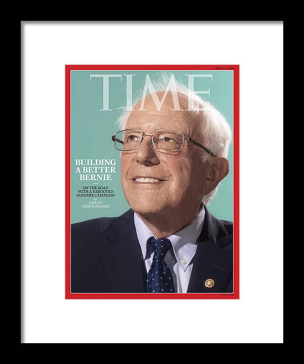 Bernie Sanders Framed Print featuring the photograph Building A Better Bernie by Photograph by David Brandon Geeting for TIME