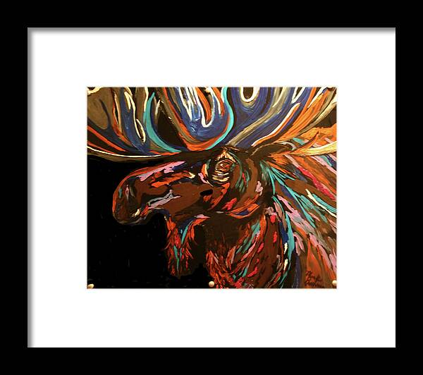 Animals Framed Print featuring the painting Bullwinkel by Marilyn Quigley