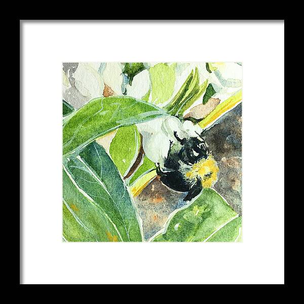 Bumblebee Framed Print featuring the painting Bumblebee by Kellie Chasse