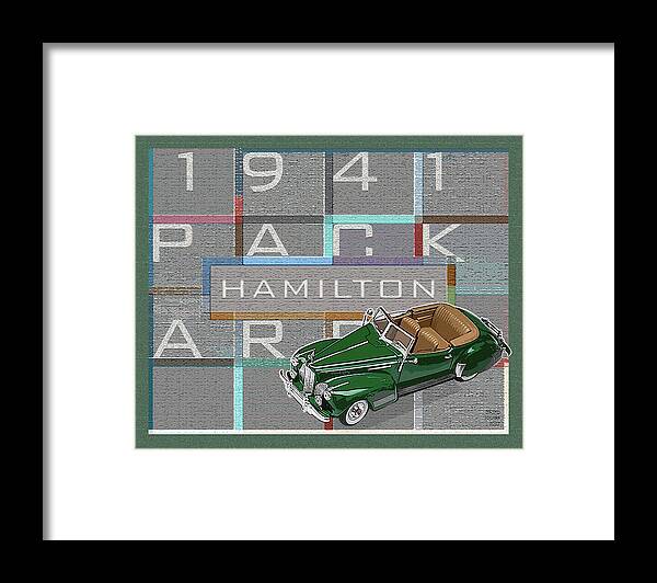 Hamilton Collection Framed Print featuring the digital art Hamilton Collection / 1941 Packard by David Squibb