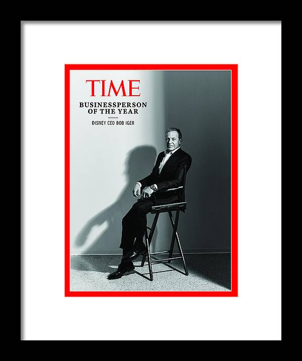 2019 Business Person Of The Year Framed Print featuring the photograph 2019 Businessperson of the Year - Bob Iger by Photograph by Peter Hapak for TIME