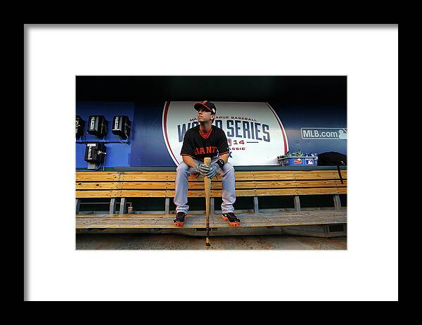 Game Two Framed Print featuring the photograph Buster Posey by Dilip Vishwanat