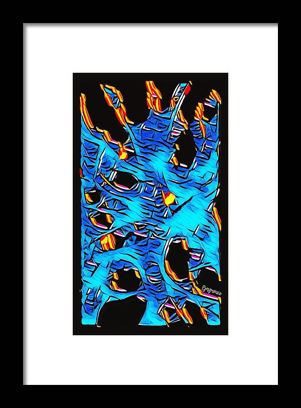 Butterfly Framed Print featuring the digital art Butterfly blues by Ljev Rjadcenko