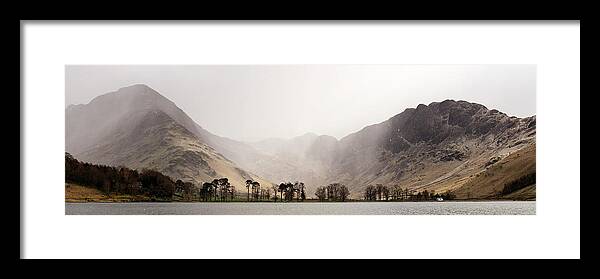 Panorama Framed Print featuring the photograph Buttermere Lake Dsitrict by Sonny Ryse