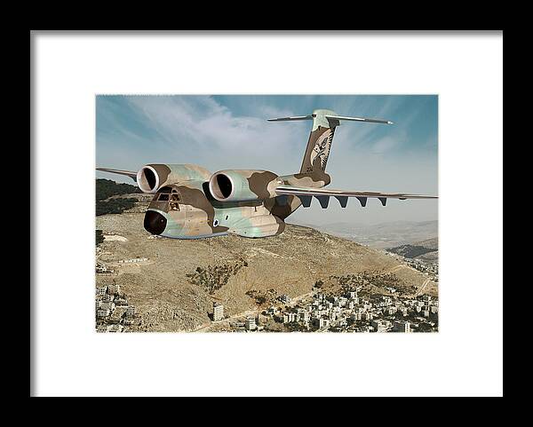 Osprey Framed Print featuring the digital art C-14I Golyat by Custom Aviation Art