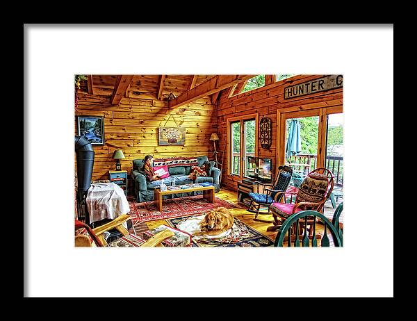 Cabin Framed Print featuring the photograph Cabin at the Lake by Russel Considine