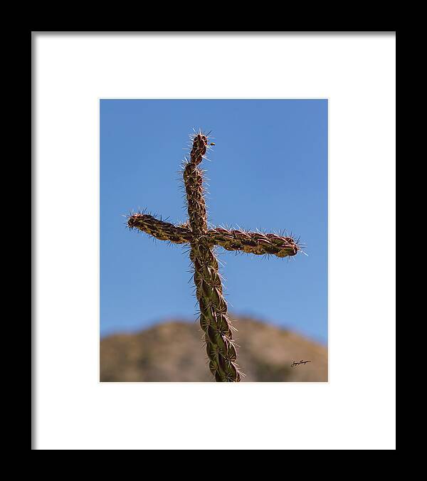 Cactus Framed Print featuring the photograph Cactus Cross by Jurgen Lorenzen