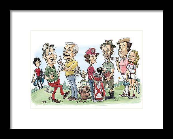 Movies Framed Print featuring the drawing Caddyshack by Mike Scott