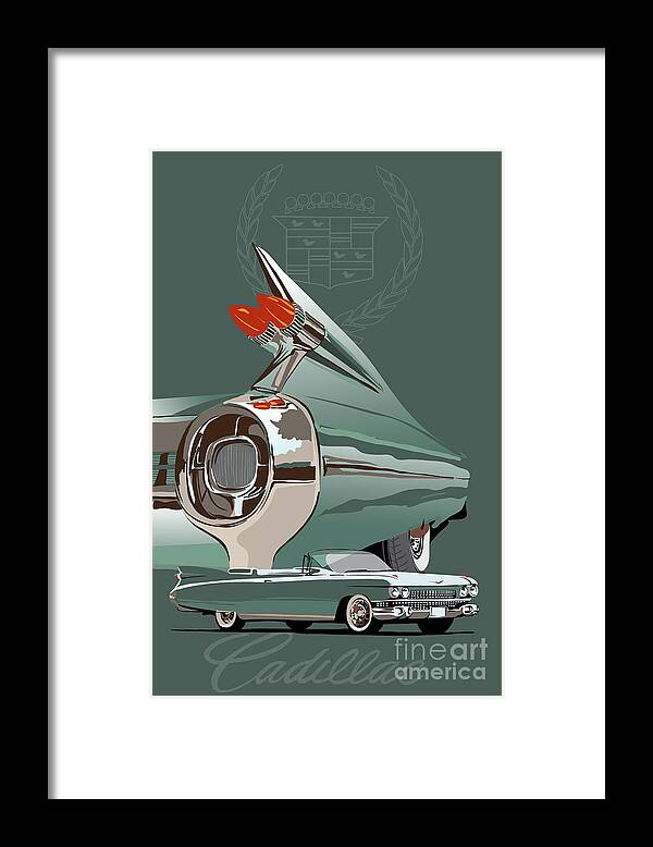 Cadillac Bolero Framed Print featuring the painting Cadillac Bolero by Sassan Filsoof
