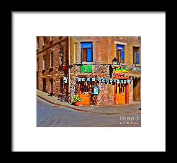  Framed Print featuring the photograph Cafe on the Corner by Rodney Lee Williams