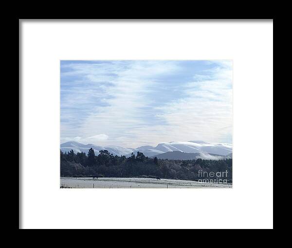 Cairngorm Mountains Framed Print featuring the photograph Cairngorm Mountains from Abernethy by Phil Banks