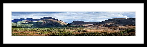 Scenics Framed Print featuring the photograph Cairngorms National Park Panorama by NicolasMcComber