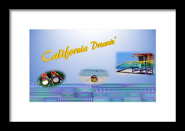 California Framed Print featuring the mixed media California Dreaming by Nancy Ayanna Wyatt