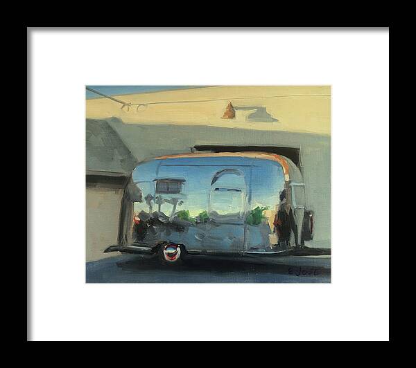 Airstream Framed Print featuring the painting California Shine by Elizabeth Jose