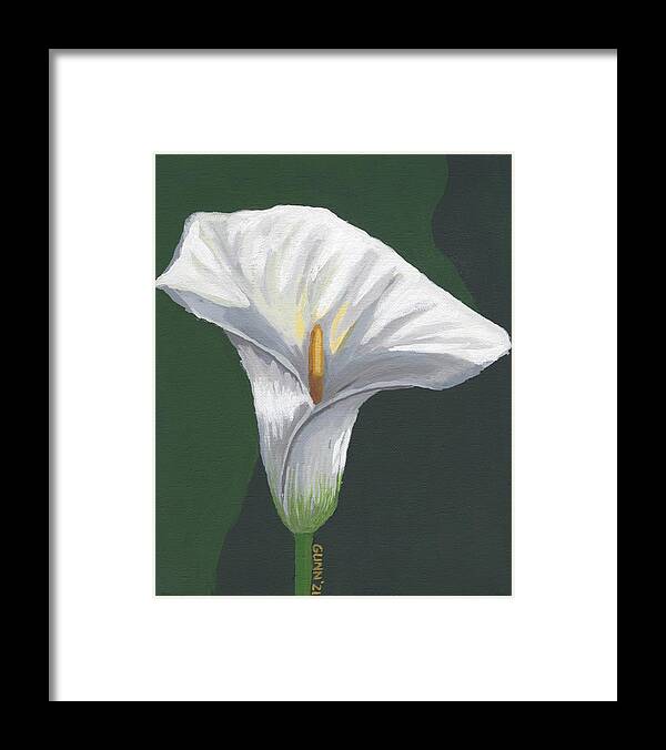 Calla Lily Framed Print featuring the painting Calla Lily by Katrina Gunn