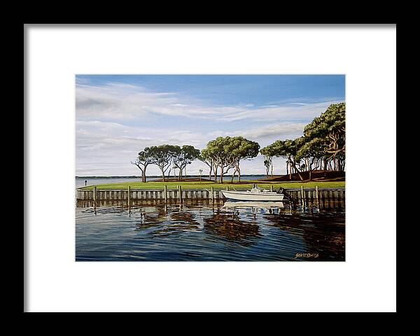 Newport Framed Print featuring the painting Calm Afternoon by Sharon Kearns