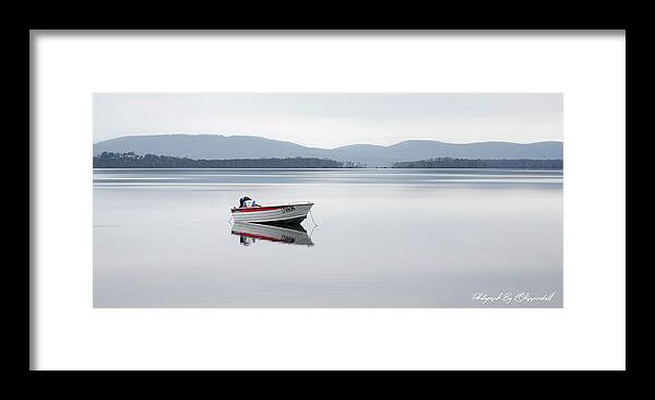 Wallis Lakes Forster Framed Print featuring the digital art Calm Wallis Lakes Forster 01 by Kevin Chippindall