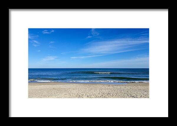 Kure Beach Framed Print featuring the photograph Calming Ocean View by Rick Nelson
