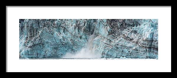 Glacier Framed Print featuring the photograph Calving at John Hopkins by David Kirby