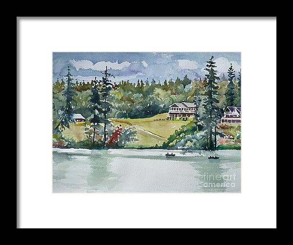  Framed Print featuring the painting Camp Coleman View by Gertrudes Asplund