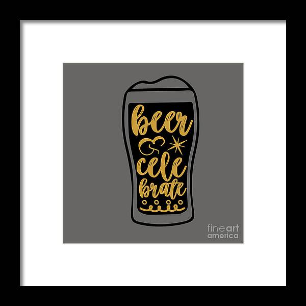 Camping Framed Print featuring the digital art Camping Gift Beer Celebrate by Jeff Creation