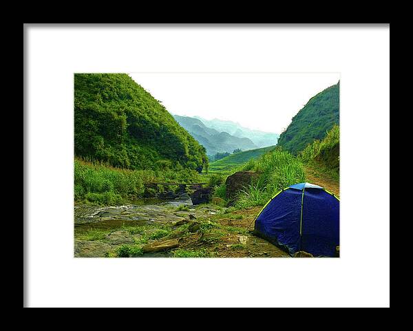 Camp Framed Print featuring the photograph Camping in the mountains by Robert Bociaga