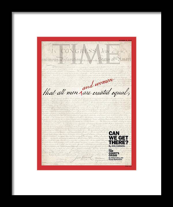 Can We Get There? Declaration Of Independence Framed Print featuring the photograph Can We Get There? by TIME photo-illustration
