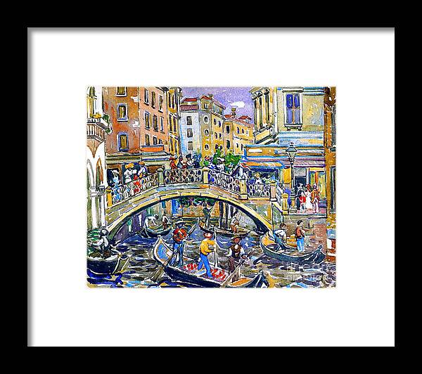Maurice Prendergast Framed Print featuring the painting Canal, Venice by Maurice Prendergast