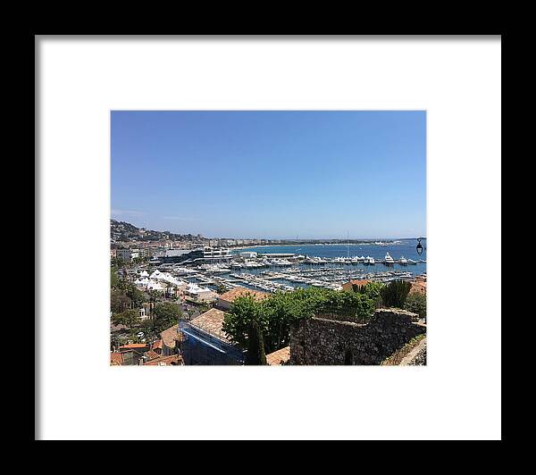 Cannes Framed Print featuring the pyrography Cannes du Suquet by Medge Jaspan