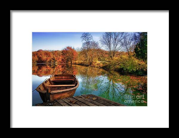 Fort Patrick Henry Lake Framed Print featuring the photograph Canoe on Patrick Henry Lake by Shelia Hunt