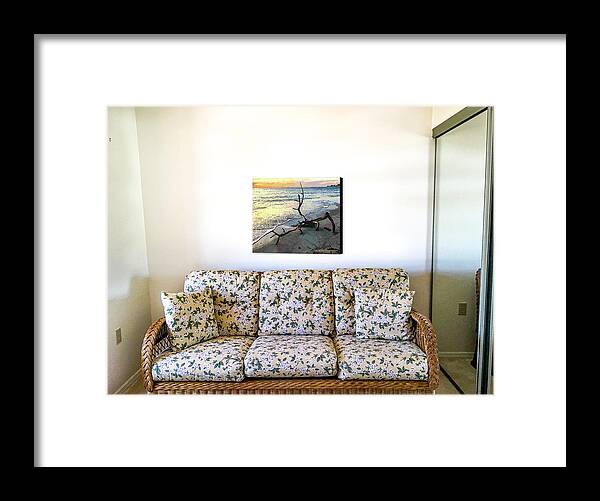 Single Photo Example In Canvas Framed Print featuring the photograph Canvas Driftwood by Susan Molnar