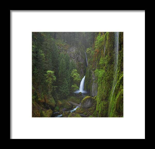 Oregon Framed Print featuring the photograph Canyon Falls by Darren White