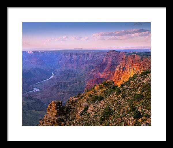 Beautiful Grand Canyon Colors Framed Print featuring the photograph Canyon Glow by Mikes Nature