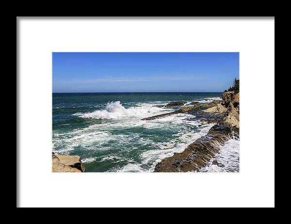 Cape Arago Framed Print featuring the photograph Cape Arago Coast 7 by Dawn Richards